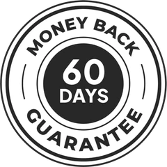 60-day money-back guarantee seal